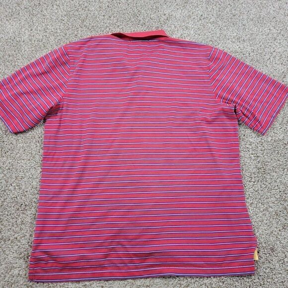 Fairway and Greene Polo Shirt Mens XL Red Striped Golf Pureformance Cotton Poly - Picture 6 of 7